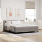 Boxspring Bed Met Matras Met Hoofdeinde Stof Taupe