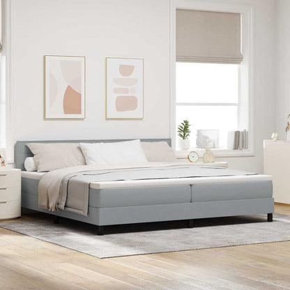 Boxspring Bed Met Matras Stof Lichtgrijs