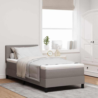 Boxspring Bed Met Matras Met Hoofdeinde Stof Taupe
