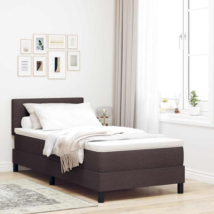 Boxspring Bed Met Matras Stof Donkerbruin