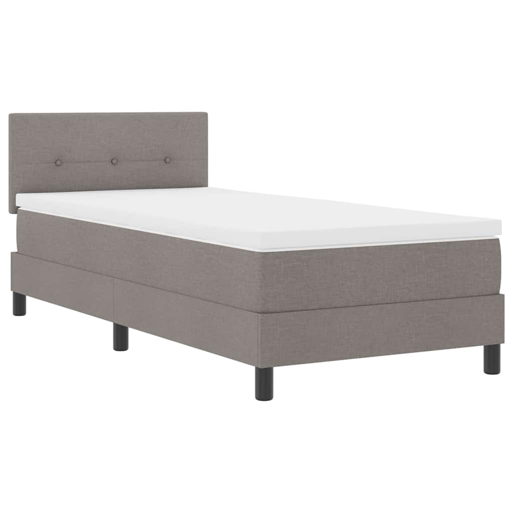 Boxspring Bed Met Matras Met Hoofdeinde Stof Taupe