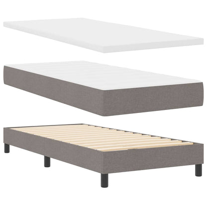 Boxspring Bed Met Matras Met Hoofdeinde Stof Taupe