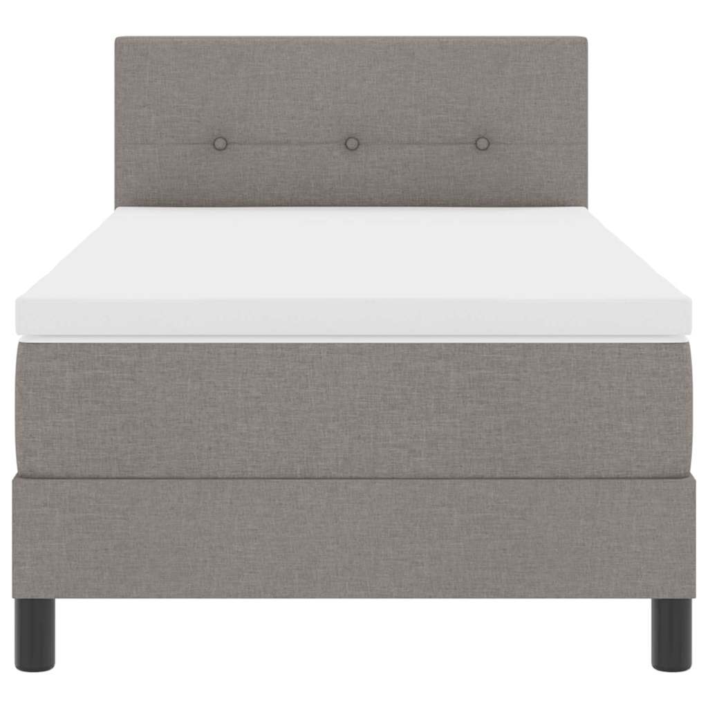 Boxspring Bed Met Matras Met Hoofdeinde Stof Taupe