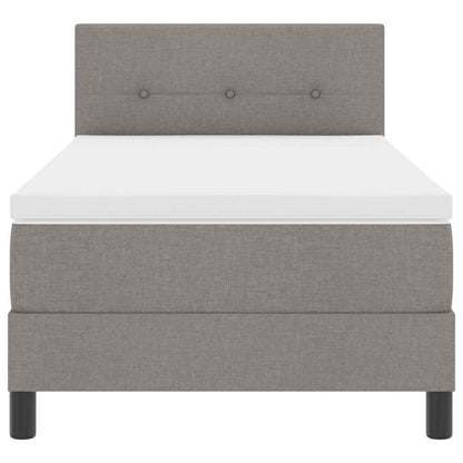 Boxspring Bed Met Matras Met Hoofdeinde Stof Taupe