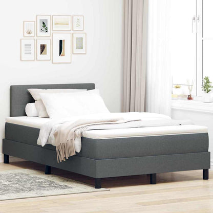 Boxspring Bed Met Matras Stof Donkergrijs