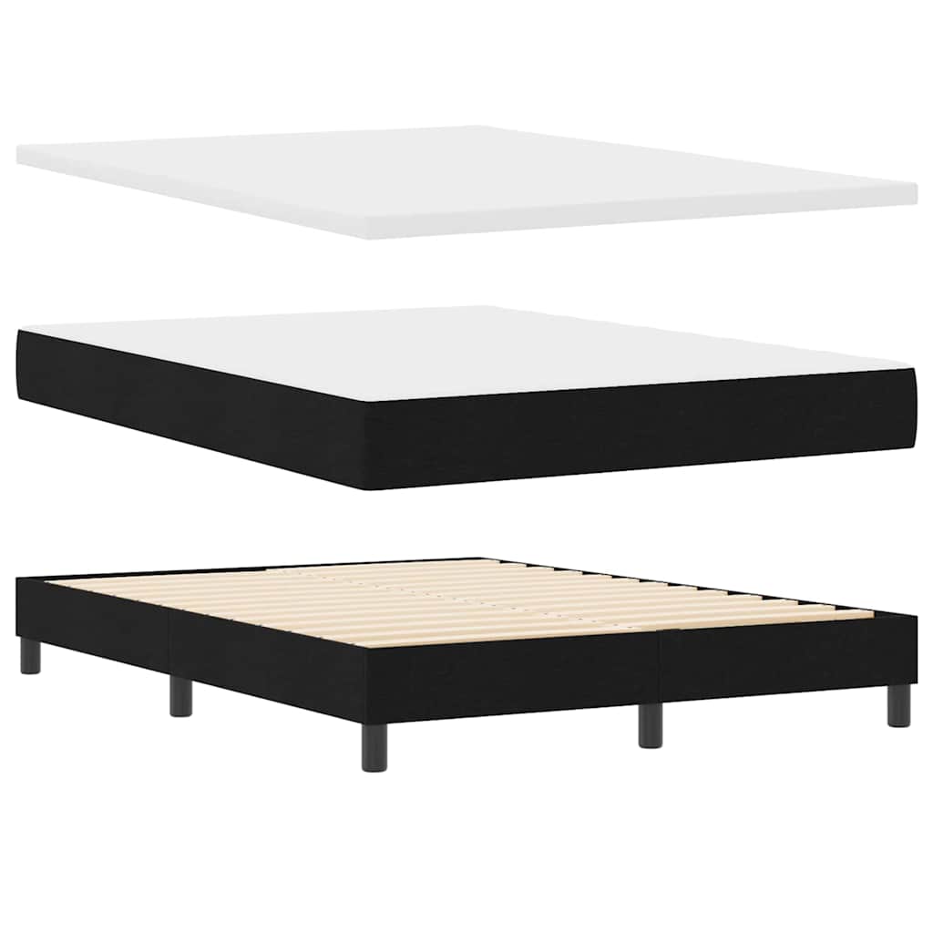 Boxspring Bed Met Matras Met Hoofdeinde Stof Zwart