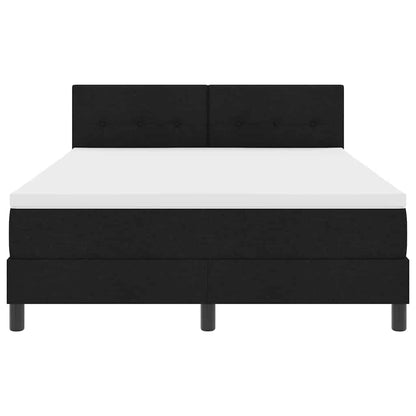 Boxspring Bed Met Matras Met Hoofdeinde Stof Zwart
