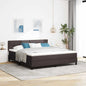 Boxspring Bed Met Matras Stof Donkerbruin