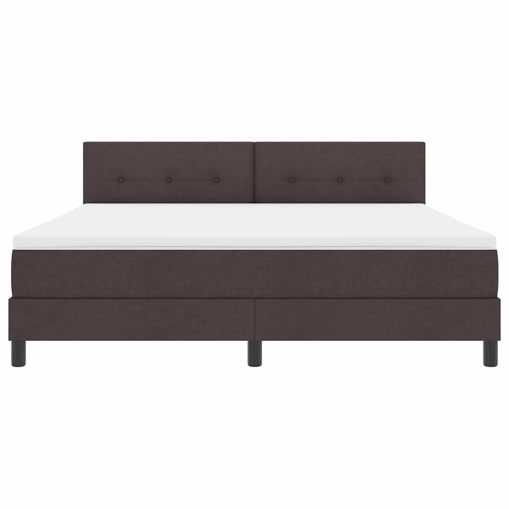 Boxspring Bed Met Matras Stof Donkerbruin