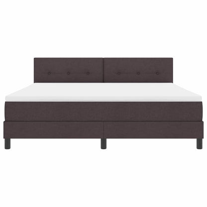 Boxspring Bed Met Matras Stof Donkerbruin