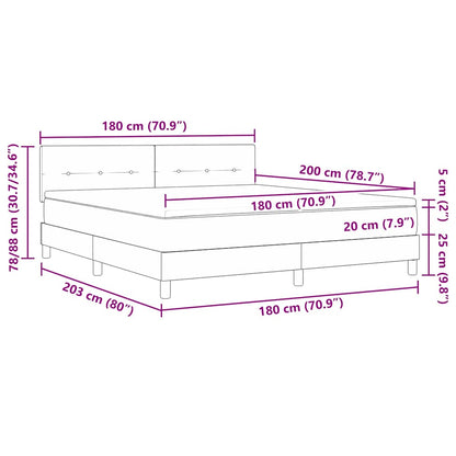 Boxspring Bed Met Matras Stof Donkerbruin
