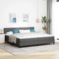 Boxspring Bed Met Matras Stof Donkergrijs