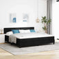 Boxspring Bed Met Matras Met Hoofdeinde Stof Zwart