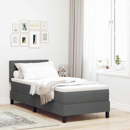Boxspring Bed Met Matras Stof Donkergrijs