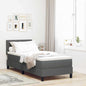 Boxspring Bed Met Matras Stof Donkergrijs