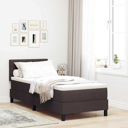 Boxspring Bed Met Matras Stof Donkerbruin