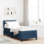 Boxspring Bed Met Matras Met Hoofdeinde Stof Blauw