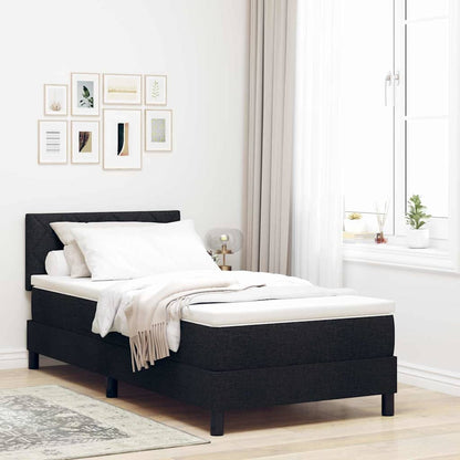 Boxspring Bed Met Matras Met Hoofdeinde Stof Zwart