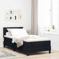 Boxspring Bed Met Matras Met Hoofdeinde Stof Zwart