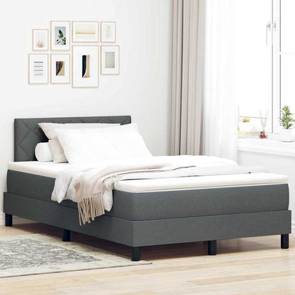 Boxspring Bed Met Matras Stof Donkergrijs
