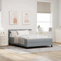 Boxspring Bed Met Matras Stof Lichtgrijs