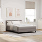 Boxspring Bed Met Matras Met Hoofdeinde Stof Taupe