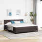 Boxspring Bed Met Matras Stof Donkerbruin