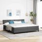 Boxspring Bed Met Matras Stof Donkergrijs