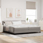 Boxspring Bed Met Matras Met Hoofdeinde Stof Taupe