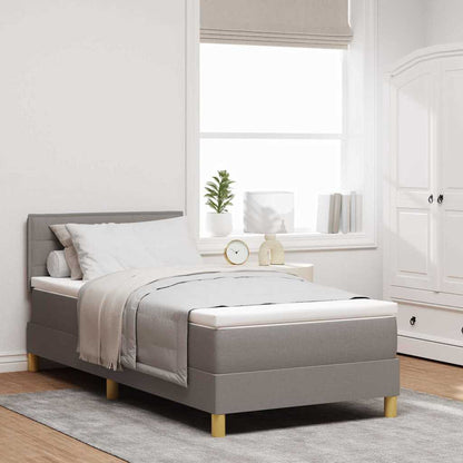 Boxspring Bed Met Matras Met Hoofdeinde Stof Taupe
