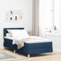 Boxspring Bed Met Matras Met Hoofdeinde Stof Blauw