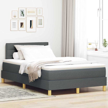 Boxspring Bed Met Matras Stof Donkergrijs