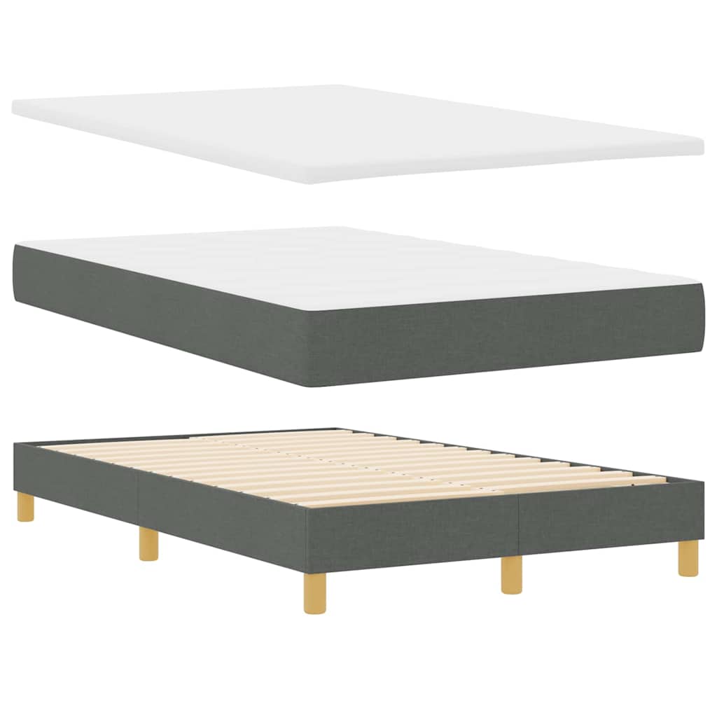 Boxspring Bed Met Matras Stof Donkergrijs