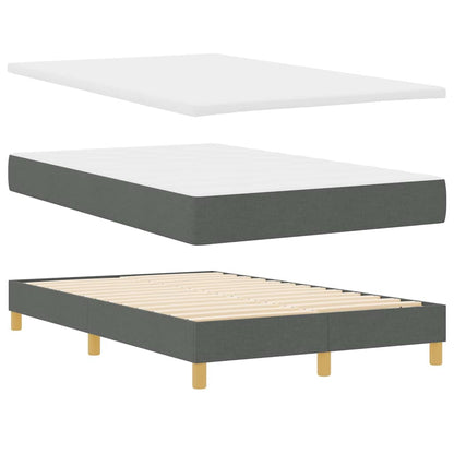 Boxspring Bed Met Matras Stof Donkergrijs