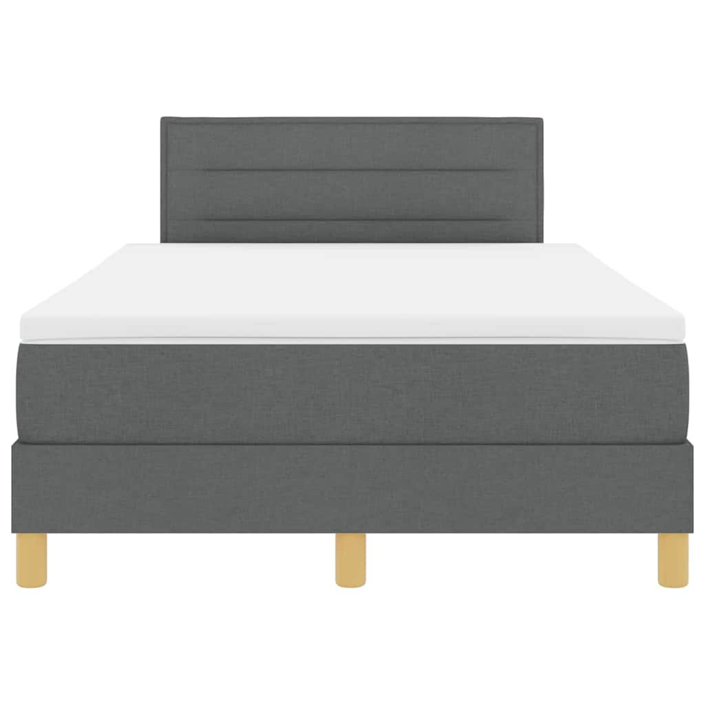 Boxspring Bed Met Matras Stof Donkergrijs