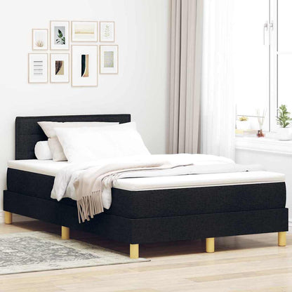 Boxspring Bed Met Matras Met Hoofdeinde Stof Zwart