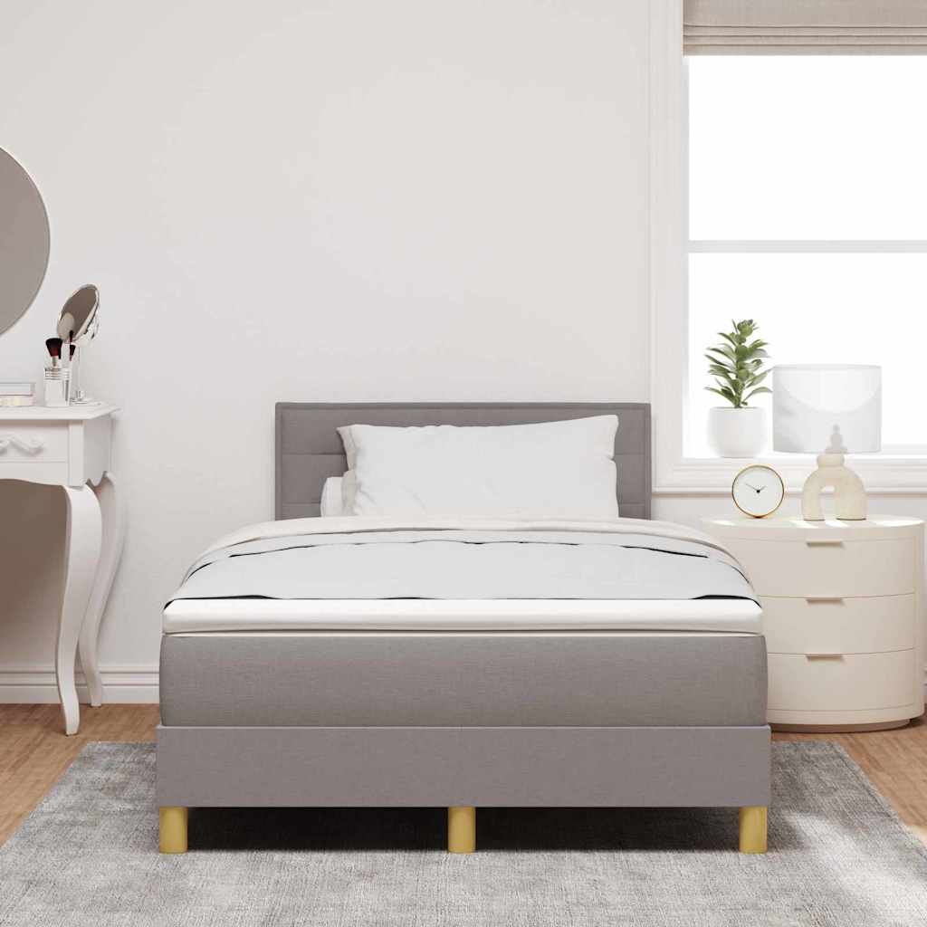 Boxspring Bed Met Matras Met Hoofdeinde Stof Taupe