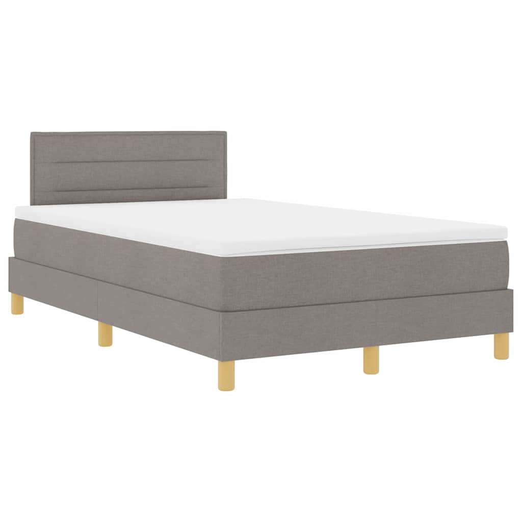 Boxspring Bed Met Matras Met Hoofdeinde Stof Taupe