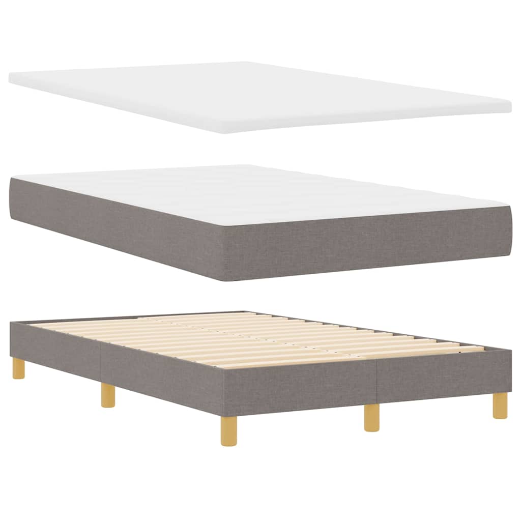 Boxspring Bed Met Matras Met Hoofdeinde Stof Taupe