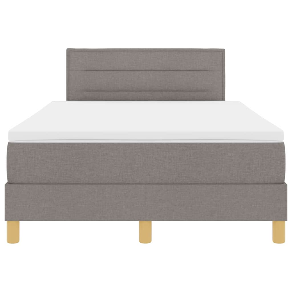 Boxspring Bed Met Matras Met Hoofdeinde Stof Taupe
