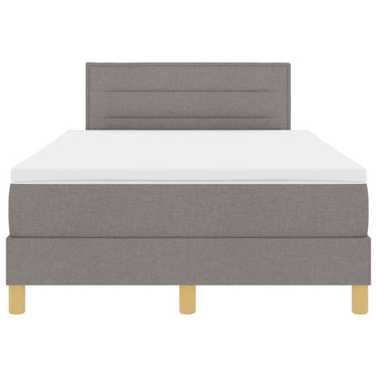 Boxspring Bed Met Matras Met Hoofdeinde Stof Taupe