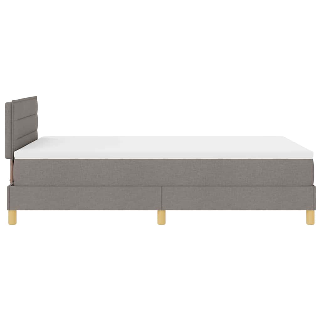 Boxspring Bed Met Matras Met Hoofdeinde Stof Taupe