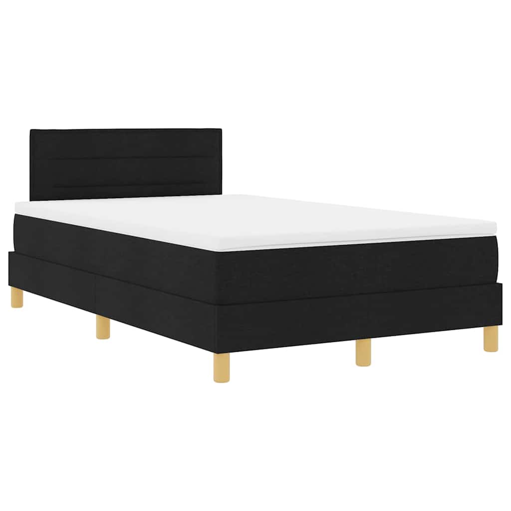Boxspring Bed Met Matras Met Hoofdeinde Stof Zwart