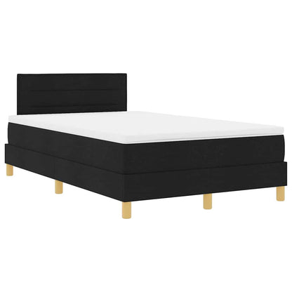 Boxspring Bed Met Matras Met Hoofdeinde Stof Zwart