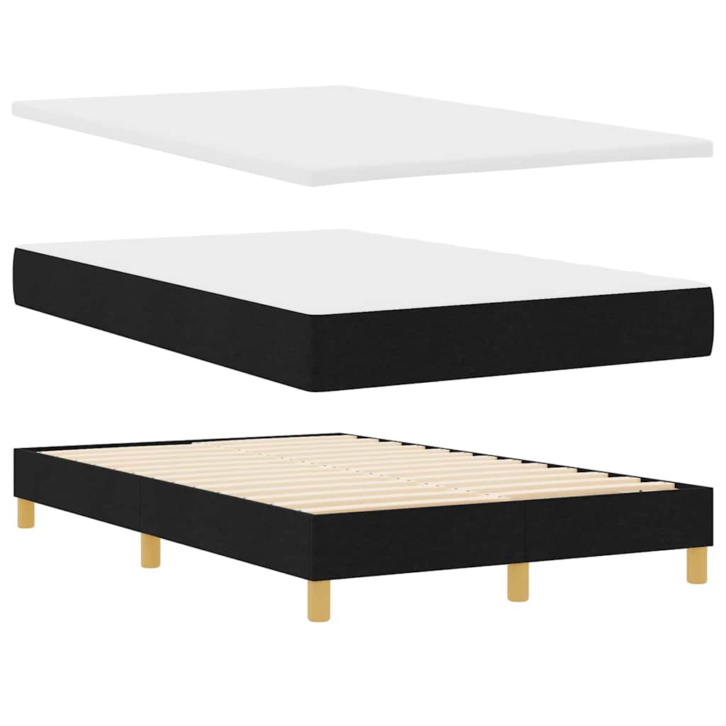 Boxspring Bed Met Matras Met Hoofdeinde Stof Zwart