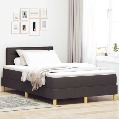 Boxspring Bed Met Matras Stof Donkerbruin
