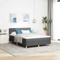 Boxspring Bed Met Matras Stof Donkergrijs