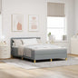 Boxspring Bed Met Matras Stof Lichtgrijs