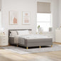 Boxspring Bed Met Matras Met Hoofdeinde Stof Taupe