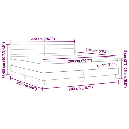 Boxspring Bed Met Matras Lichtgrijs Stof Lichtgrijs.